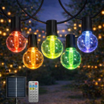M mimotec Solar LED String Lights Outdoor 7.5M RGB Dimmable 15 lambid IP54 veekindel kaunistus aed Patio fassaad Patio Patio