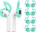 OneCut 5 paari silikoonist k&otilde;rvaklapid, mis &uuml;hilduvad AirPods 1 & 2 Silikoonist pehme mittelibisev spordik&otilde;rvaklapid Anti Drop Ear Hook Gel k&otilde;rvaklappide k&otilde;rvaklappide kaitsvad tarvikud Tips (Mint Green)