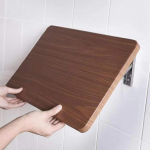 Kompakter Wand-Klapptisch - Platzsparender schwebender Schreibtisch aus Holz, Tropfenblatt-Design f&uuml;r kleine R&auml;ume, faltbares Aufbewahrungsregal, ideal f&uuml;r Home Office & minimalistisches Wohnen