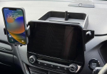 Armatuurlaua hoiutaldrik koos telefoni hoidjaga Ford Puma 2019-2024 jaoks, navigatsiooniekraani armatuurlaua korralduskast, libisemiskindel matt, 360&deg; reguleeritav kinnitus, puurimata lihtne paigaldus, matt must