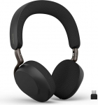Jabra Evolve3 75 juhtmevaba Bluetooth-kuuldeaparaat mikrofoniga kontorisse, USB-C, AI h&auml;&auml;lk&otilde;ne, t&auml;iustatud aktiivne m&uuml;rasummutus, 22h aku, online-kohtumiste rakenduste jaoks, must