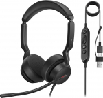 Yealink UH44 juhtmega peakomplekt Dual USB PC peakomplekt koos topeltmikrofoniga m&uuml;rasummutusega USB-C/A adapter arvuti k&otilde;nekeskuse kontorile koos Busylight Teams sertifikaadiga