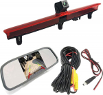 Tagurduskaamera komplekt: 4,3-tolline tahavaatepeegli monitor + 3. pidurituli Pidurituli auto tagurduskaamera VW Transporter T5 Multivan Caravelle Business koos tagaluugiga 3. pidurituli 2003-2015