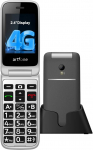 artfone G3 4G vanemate mobiiltelefon Klapptelefon ilma lepinguta, pension&auml;ride mobiiltelefon suured nupud, SOS h&auml;daabik&otilde;ne nupp, laadimisjaam, k&otilde;lar, kiire h&auml;&auml;l, mobiiltelefon eakatele, FM-raadio, 2,4-tolline topeltekraan, 1300 mAh aku, hall