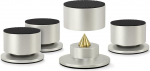 Dynavox BA-4 Highend Absorber 4-st komplektist, reguleeritava k&otilde;rgusega k&otilde;larite summuti messingist piikidega, resonantsi summutamine kastidele ja HiFi seadmetele, alumiiniumist korpus, h&otilde;bedane