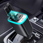 Sisse t&otilde;mmatav autolaadija adapter USB C 4 in 1, 78 W auto sigaretis&uuml;&uuml;taja telefonilaadija sisset&otilde;mmatavate kaablitega, USB C pistikupesa, mis &uuml;hildub Android, Samsung Galaxy'ga