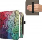 kwmobile Flip Case &uuml;hilduv Pocketbook Era/Era v&auml;rviline esiosa k&auml;terihm roosa sinine roheline