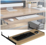 Ergonomische Tastaturablage aus Holz, h&ouml;henverstellbar, unter dem Schreibtisch, ausziehbare Ablage, 54 x 60 x 70 x 27 cm, einfach zu installieren, platzsparende L&ouml;sung f&uuml;r Home Office
