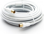 Premium X 30 m antennikaabel TV &uuml;henduskaabel HDTV Full HD, 4K koaksiaalkaabel - T&auml;ismetallist pesa IEC emasele digitaaltelevisioonile ja raadiole - DVB-T/T2, DVB-C, DVB-S/S2 - valge