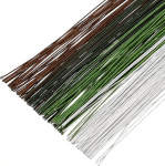 PATIKIL 18 Gauge 14.2" Blumendraht Stiele 150 St&uuml;ck Papierummantelter Eisendraht F&uuml;r K&uuml;nstliche Blumenherstellung DIY Bastelarbeiten Weihnachtskr&auml;nze Dunkelgr&uuml;n/Wei&szlig;/Kaffee