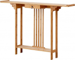 Konsolentisch mit Schublade, Console Table mit Erh&ouml;htem Kopfteil, Geeignet f&uuml;r Wohnzimmer, Foyer(80x20x80CM/31x8x31IN)