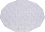 Tischset 4Er Set Abwaschbar, Geometrisches Sechseck-Kariertes Muster Hitzebest&auml;ndig Platzsets f&uuml;r k&uuml;che Speisetisch Hotel, Platz-Matten, 38x38cm, Silber
