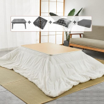 Jaapani Kotatsu Placemat koos k&uuml;ttekeha ja tekimattiga Plug-in soojendusega lauafuton komplekt 4 tk kodus ja elamises, roheline ja valge (suurus : ruudukujuline)