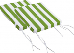 Highdi Sofa Sitzbezug Wasserdicht, Streifen Stil 2 St&uuml;ck Sitzkissenbezug Outdoor mit Rei&szlig;verschluss & B&auml;ndern Sofa Seat Cushion Cover Sofabezug f&uuml;r Terrassenstuhle Gartenm&ouml;bel (Gr&uuml;n,60x60x10cm)
