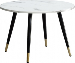 Wohnling kohvilaud 60 x 60 x 41 cm marmorse v&auml;limusega valge kaasaegse disainiga elutoa laud metallist raamiga diivanilaud &uuml;mmargune laud k&uuml;ljelaud elutuba