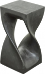 FairEntry Twisted Wooden Stool, lillesammas, pjedestaal, k&uuml;ljelaud, &ouml;&ouml;kapp, t&auml;ispuidust lillealune, 50 x 28 x 28 cm, must