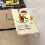 Schwebender, an der Wand montierter Klappschreibtisch, platzsparender Klapptisch f&uuml;r Arbeitszimmer, B&uuml;ro, Schlafzimmer, K&uuml;che, ideal f&uuml;r kleine R&auml;ume, Computertisch/Esstisch