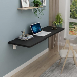 Schwebender, an der Wand montierter Klappschreibtisch, platzsparender Arbeitstisch f&uuml;r kleine R&auml;ume, ideal f&uuml;r B&uuml;ro, Schlafzimmer, K&uuml;che, kompakter Schreibtisch, Esstisch