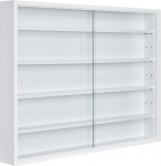 Inter Link kollektsiooni vitriin rippuv vitriin seinariiul klaasist vitriin rippuv vitriin MDF valge BxHxT: 80 x 60 x 9,50 cm