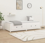 ZEYUAN p&auml;evavoodi, diivanvoodi, diivanvoodi magamisfunktsiooniga, diivanvoodi, diivanvoodi, diivanvoodi, p&auml;evavoodi, diivanvoodi, noortevoodi, valge 90 x 200 cm, massiivne m&auml;nnipuu
