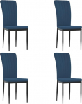 vidaXL s&ouml;&ouml;gitoa toolid, 4 tooli, s&ouml;&ouml;gitoa toolid, k&otilde;rge seljatoega toolid, k&ouml;&ouml;gitool, rauaraam, polsterdatud toolid s&ouml;&ouml;gituppa, k&ouml;&ouml;ki, sinine velvet