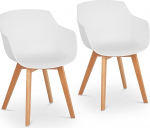 Fromm & Starck Star_SEAT_17 tooli komplekt 2 kuni 150 kg istmepind 41 x 40 cm valge plastist tooli jalad p&ouml;&ouml;gipuust