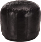 vidaXL Pouf istmepatja Pouf istmepatja Pouf jalatsipoole p&otilde;randapadi istmepadi istmik Ottomani must 40 x 35 cm ehtne kitsedest nahk