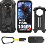 Ulefone RugKing 4 Pro Handy, bruchicher, 16 GB + 128 GB /SD-2 TB, 10200 mAh, aku Android 15 Octa-Core AI nutitelefon 48 MP Kamera, Grau
