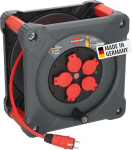 Brennenstuhl Professional ehitusplatsi kaablirull KA 3210 5 IP44 (33 m H07BQ-F 3G2.5 kaablit punases toonis, 5 maanduskontaktpesa, ehitusplatsil ja p&uuml;sivalt v&auml;litingimustes kasutamiseks, valmistatud Saksamaal)
