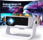 Projektor koos sisseehitatud rakendusega, kaasaskantav projektor Full HD 1080P, Android 11 WiFi6 BT5.2, automaatne keystone korrektsioon, &uuml;hildub Netflixi ja Youtube'iga, kodukinos&uuml;steemiga