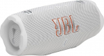 JBL Charge 6 kaasaskantav Bluetooth-k&otilde;lar, 28 tundi kestev aku, IP68 veekindel, tolmu- ja p&otilde;rutuskindel, JBL Pro Sound AI Sound Boostiga, Auracast Multi-Speaker, valge