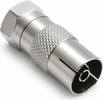 DRUT 1 x Antenni-Koaxial-Stecker-Adapter mit F-Stecker auf TV-Buchse