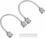 PATIKIL Gepanzerter T&uuml;rschlaufen-Drahtschutz (43,2 cm L 5/16 Zoll ID, Silber) (1 St&uuml;ck), T&uuml;rdrahtschlauch, Strom&uuml;bertragung, gepanzertes Kabel, Drahth&uuml;lse mit Aluminium-Endkappe, geeignet f&uuml;r