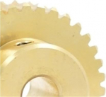 1 St&uuml;ck 0,5 m Messing-Schneckenrad 25 35 60 Z&auml;hne, Schneckenstange aus Edelstahl 0,5 Modul, Bohrung 4/5/6 mm, Zahnrad for Industrieteile(6MM*35)