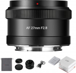 7artisans AutoFocus 27 mm F2.8 APS-C Frame Lens, F2.8 Large Aperture, Supports Automatic/Manual Aperture and Face/Eye Detection, Compatible with Sony FS5/FS7/FS7M2/FS5M2K/A3000/A5000/A6000