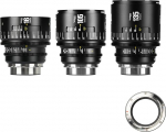 7artisans 16mm T2.5/105mm T2.1/135mm T2.4 Infinte Series Professional Manual Full Frame Cine Lens, Compatible with PL Mount, Black