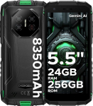 DOOGEE Fire 3 Ultra Android 15 AI v&auml;ljas mobiiltelefon ilma lepinguta, 24GB + 256GB/2TB TF v&auml;ljas nutitelefon, 8350mAh, Unisoc T7200, 5,5-tolline HD + 16MP Gemini AI + 20MP &ouml;&ouml;n&auml;gemiskaamera, 4G LET