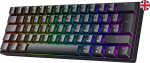 GK61 Hot-Swap mehaaniline m&auml;nguklaviatuur - 62 klahvi mitmev&auml;rviline RGB LED taustvalgustus PC/Mac m&auml;ngijatele - ISO UK paigutus (Gateron Optical Brown)