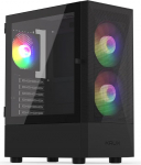 KRUX Vako RGB, ATX arvutikarp, 2x140mm, 1x120mm ARGB ventilaator, k&uuml;lgmine klaasplaat koos hingedega, kuni 310mm GPU, 159mm CPU jahutus, 1xUSB 3.0, 2xUSB 2.0
