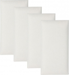 XQZMD Anti-Collision Wall Upholstery for Kids, seinale paigaldatud, polsterdatud peatugi, isekleepuvad 3D helikindlad paneelid King, Queen ja suurtele vooditele, linasest materjalist (valge)