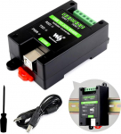 Waveshare USB to 2CH RS485 Industrial Grade Isolated Converter, originaalne FT2232HL kiip, USB to RS485 adapter, mitu kaitsel&uuml;litust, seinale ja r&ouml;&ouml;bastele paigaldatav tugi.
