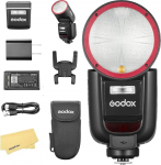Godox V1 Pro S V1Pro S kaamera v&auml;lklambi Sony kaamera v&auml;lklambi Speedlite Speedlight, 76Ws 2.4G TTL 1/8000 HSS,500 v&auml;lklambi t&auml;isv&otilde;imsusega, 1.3s laadimisaeg, 2980 mAh Li-ion aku, LED seadistuslamp