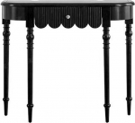 Konsolentische f&uuml;r den Flur, schmaler Vintage-Konsolentisch aus Massivholz, halbmondf&ouml;rmiger Eingangstisch f&uuml;r den Eingangsbereich, 39,37 Zoll industrieller Halbrunder Sofatisch, Holzakzenttisch