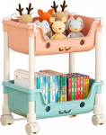 Playroom Organisation and Storage - Rolling Multi Tier Rack, Organiser for Kids, Storage Baskets, Organiser for Kids Toys for Playroom, Convenient Solution by ar