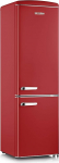 SEVERIN RKG 8917 [EEK D] Retro Fridge and Freezer with Chrome Appliqu&eacute;s, LED Lighting, 1-7&deg;C, 244 L Net Volume, Only 39 dB, Red