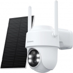 GALAYOU v&auml;livalvekaamera aku Solar - 2K PTZ WiFi kaamera v&auml;livalve p&auml;ikesepaneeliga, PIR liikumisandur, 2.4GHz WiFi, IP65, v&auml;rviline &ouml;&ouml;n&auml;gemine, kahesuunaline heli, R1