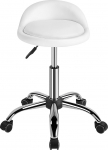 Yaheetech rulltooli, ratastega kontoritooli, madala seljatoega p&ouml;&ouml;rlev tool, t&ouml;&ouml;tooli, reguleeritava k&otilde;rgusega, istme k&otilde;rgus 46,5-61 cm, valge