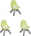 Smoby Life - Kinderstuhl Gr&uuml;n - Aus recyceltem Material, UV-best&auml;ndig, Stabiler Kunststoff, f&uuml;r drinnen & drau&szlig;en, ab 18 Monaten (Packung mit 3)