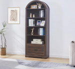 Uksega riiul 70 x 30 x 177 cm, raamaturiiul 5 tasandiga ja sahtlitega, vitriinkapp k&otilde;rge kapp elutuppa, magamistuppa, kontorisse, valge