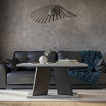 PROROOM FURNITURE Muro Mini - Kohvilaud 110 x 70 cm K&otilde;rgus 60 cm - Ristk&uuml;likukujuline kohvilaud - Diivanilaud - Kohvilaud - Elutoa laud Modern - K&otilde;rvallaud V&auml;ike betoonilook/must